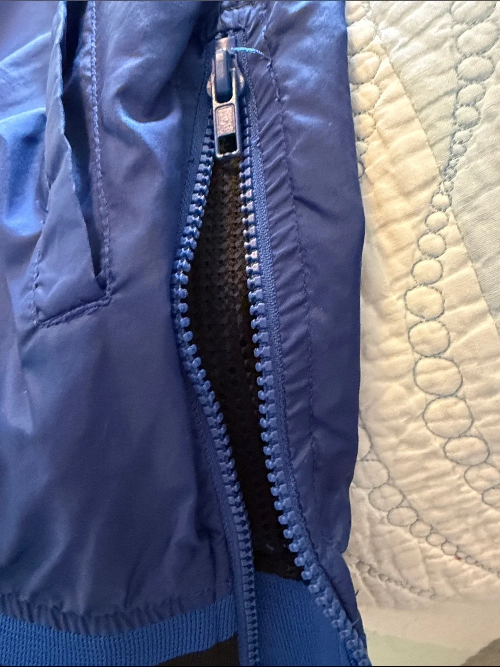 Can Am Hockey Lake Placid-Blue V-Neck Pullover Windbreaker with Chest Embroidery